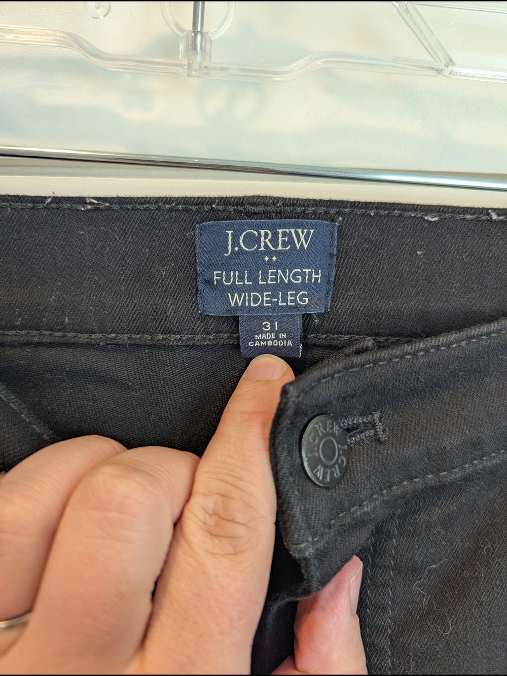 J. Crew Wide Leg Full Length Jeans Black Size 31 All Day Stretch - Picture 3 of 11